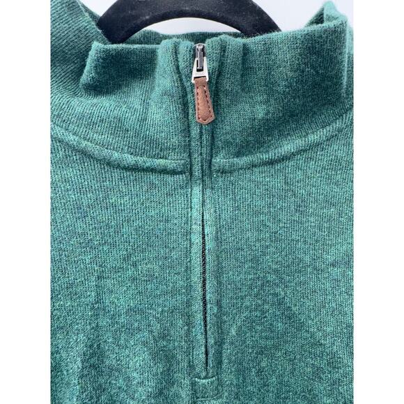 Polo Ralph Lauren Men's 1/4 Zip Green Cotton Pullover Sweater XXL Estate Rib - Picture 3 of 8